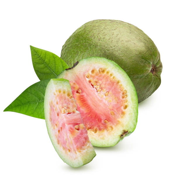 istock Guava fruits isolated on white background 1135509200