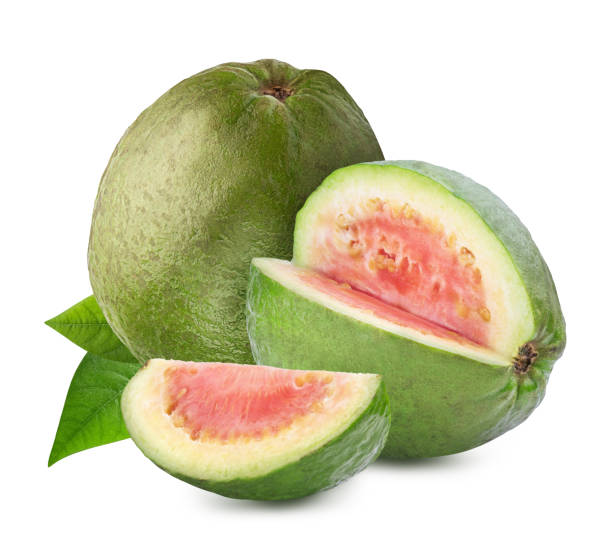istock Guava fruits isolated on white background 1135509211