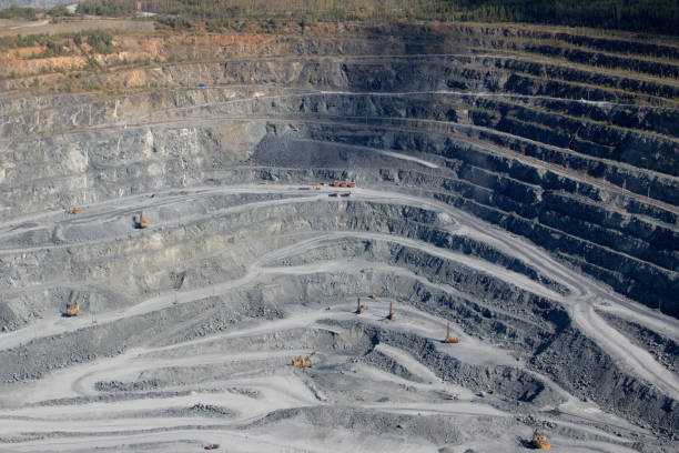 istock Aerial view industrial of opencast mining 1135509389