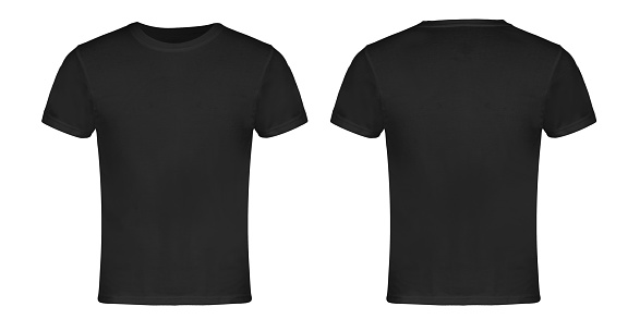 Gray Blank Tshirt Front And Back Stock Photo - Download Image Now ...