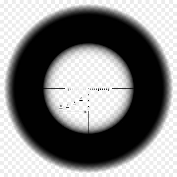 スナイパーライフルスコープビュー - crosshair gun rifle sight aiming点のイラスト素材／クリップアート素材／マンガ素材／アイコン素材