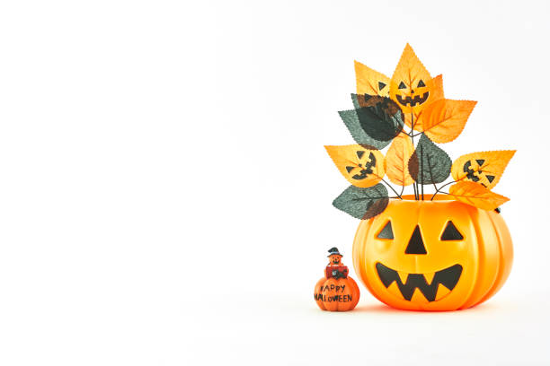 istock halloween party decorations trick or treat on white 1135522186