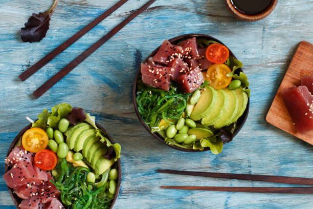 istock Hawaiian tuna poke bowls 1135524858