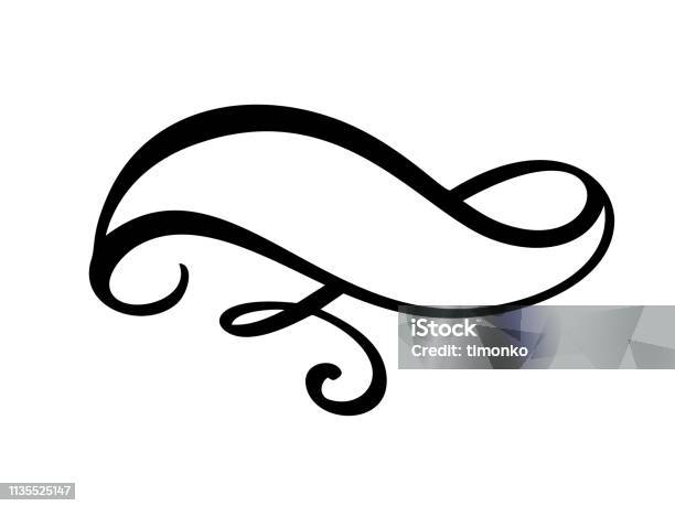 Text Ribbon Drawing Vector Illustration Vintage Ribbon Element With Place For Text Hand ...