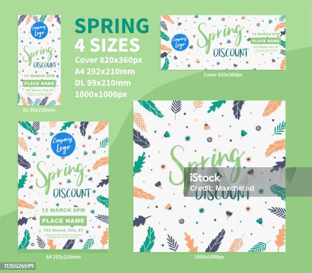 Spring Background For Advert Spring Background Pack Stock Illustration - Download Image Now ...