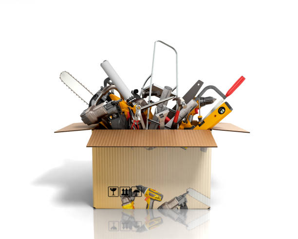 istock concept of product categories construction tool in the box on white background 1135527780