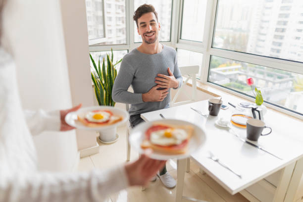 istock Favorite Breakfast For Her Lovely Man 1135529936