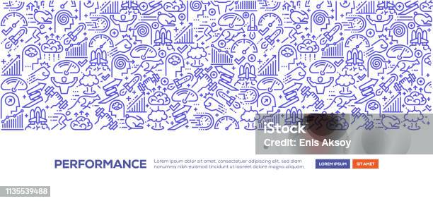 Banner Performance Up Performance Banner Stock Illustration - Download Image Now ...