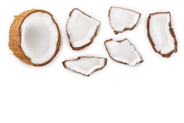 istock coconut isolated on white background with copy space for your text. Top view. Flat lay 1135544034
