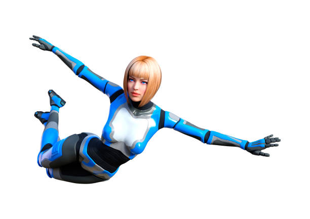 istock 3D illustration female robot on white 1135544220