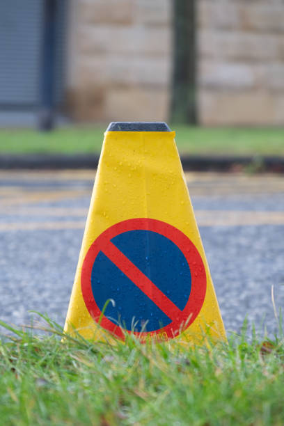 istock Sign parking is prohibited on the lawn 1135546344