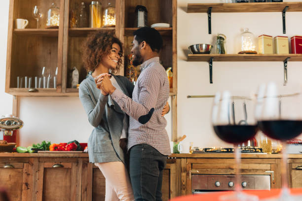 istock Couple in love dancing on their anniversary 1135547474