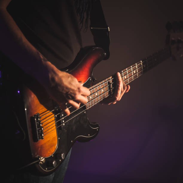 istock Electric bass guitar player hands, 1135550624
