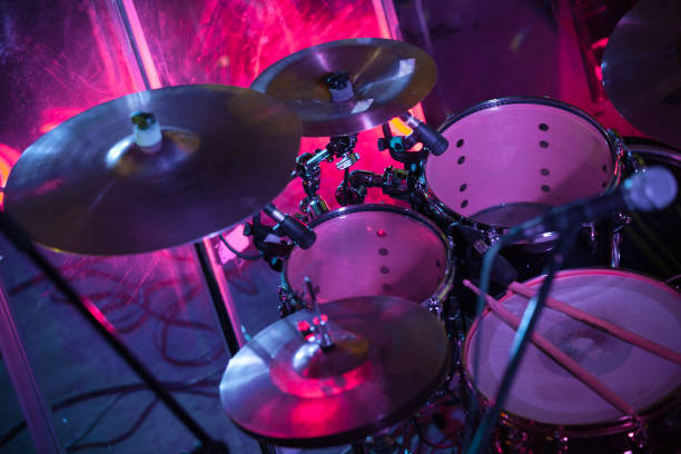 istock Rock music background with drum set 1135550858