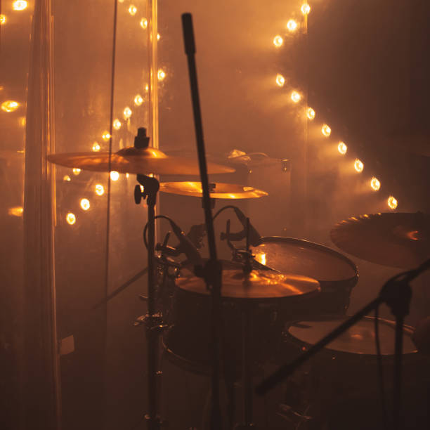 istock Rock band drum set with cymbals 1135550868