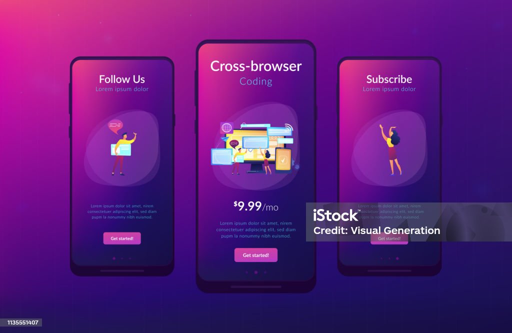 Cross Browser Compatibility Examples Crossbrowser Compatibility App Interface Template Stock Illustration ...