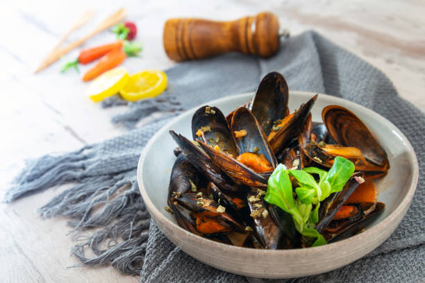 istock Italian Steamed Mussels cooked in Provencale style 1135552182