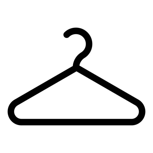 ilustrações de stock, clip art, desenhos animados e ícones de hanger clothes hanger icon black color vector illustration flat style image - serhii