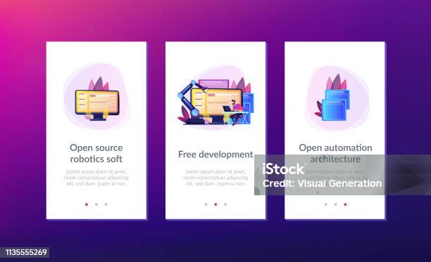 Open Automation Architecture App Interface Template Stock Illustration - Download Image Now