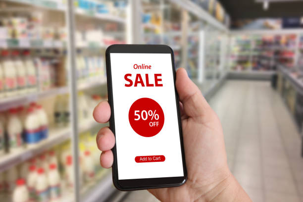 istock Shopping sale e-commerce marketing mobile phone app coupon 1135558801