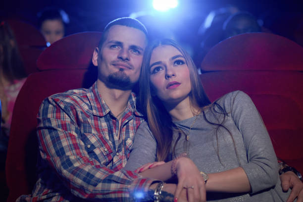 istock Couple  hugging in cinema. 1135560277