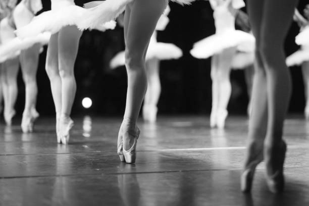 Graceful ballerinas feet