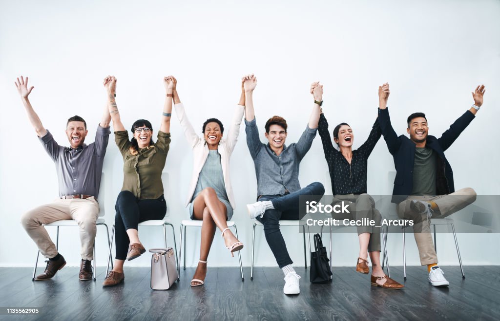 Presentarsi ci rende tutti vincitori! - Foto stock royalty-free di Lavoro di squadra