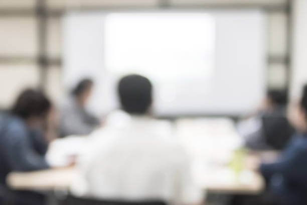 istock Blur office meeting background business people working group in discussion boardroom 1135565419