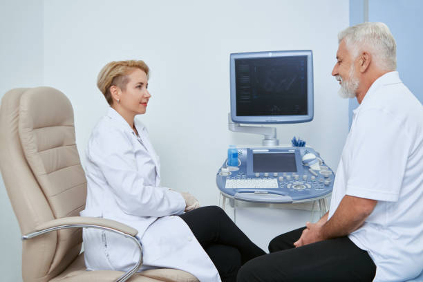 istock Two people on medical observation in hospital. 1135567284