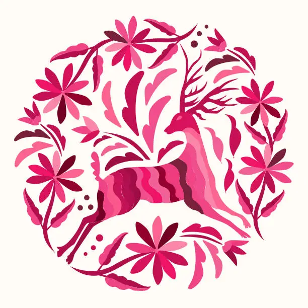 Vector illustration of Otomi Composition