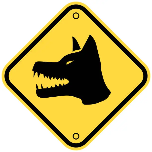 Vector illustration of Angry dog