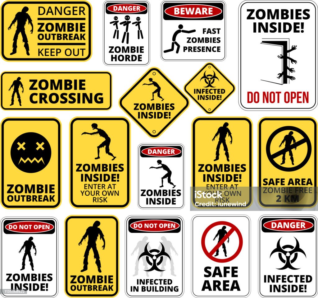 Zombie Stock Illustration - Download Image Now - Zombie, Sticker, Humor -  iStock
