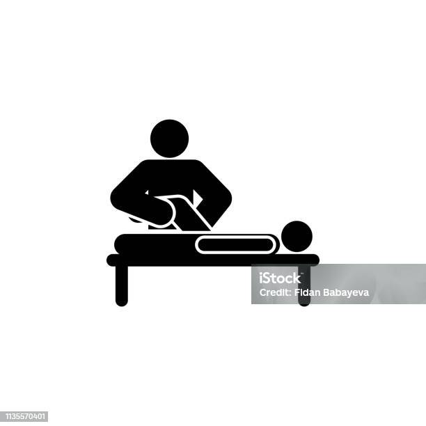 Ilustración de Humano Haciendo El Icono Del Contorno Del Masaje Los Signos Y Símbolos Se Pueden Utilizar Para La Web El Logotipo La Aplicación Móvil La Interfaz De Usuario Ux y más Vectores Libres de Derechos de Fisioterapeuta