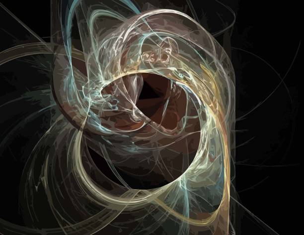 istock image of one Digital Fractal on Black Color 1135570565