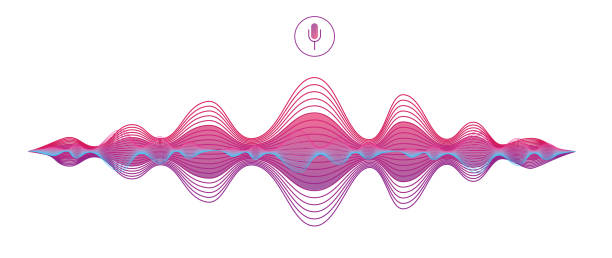 パーソナルアシスタント音声認識コンセプト、フラットベクトルイラスト - personal land vehicle audio点のイラスト素材／クリップアート素材／マンガ素材／アイコン素材