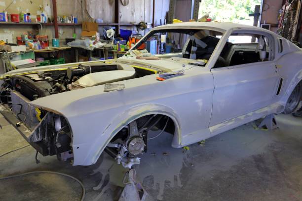 A car being rebuilt