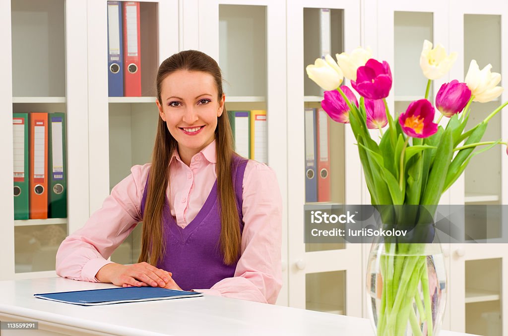 Receptionist - Foto stock royalty-free di Reception d'albergo