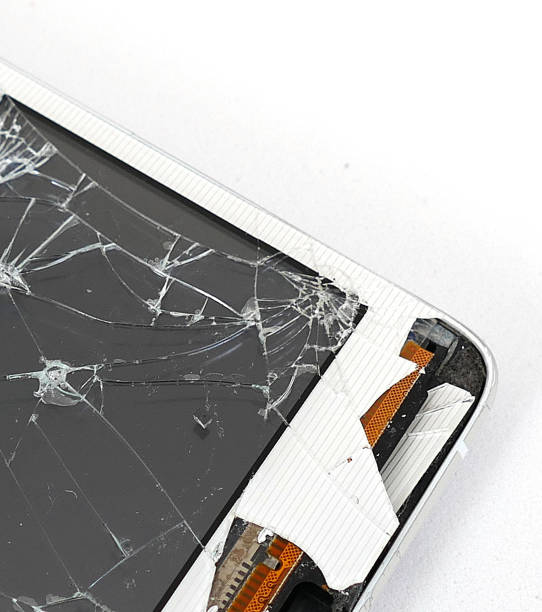 istock cracked phone screen,mobile phone screen is cracked, cracked glass of the phone, 1135593473