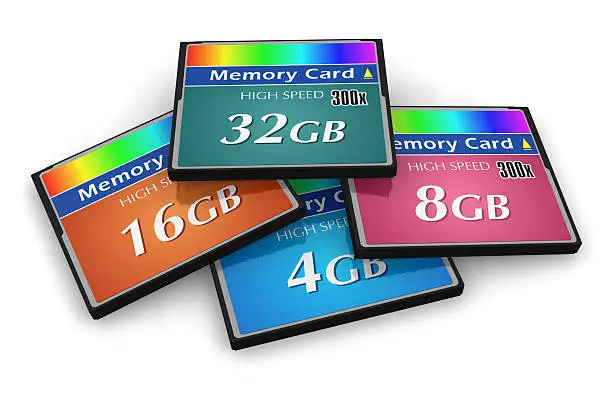 Photo of Set of CompactFlash memory cards