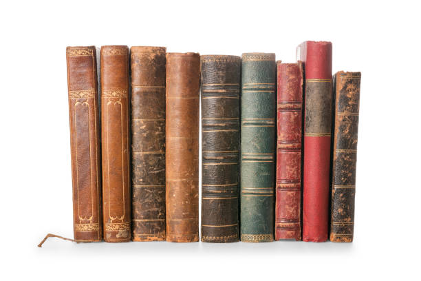 istock Old books isolated on white with clipping path 1135599074