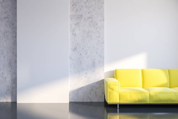 istock White and concrete living room, sofa 1135599125