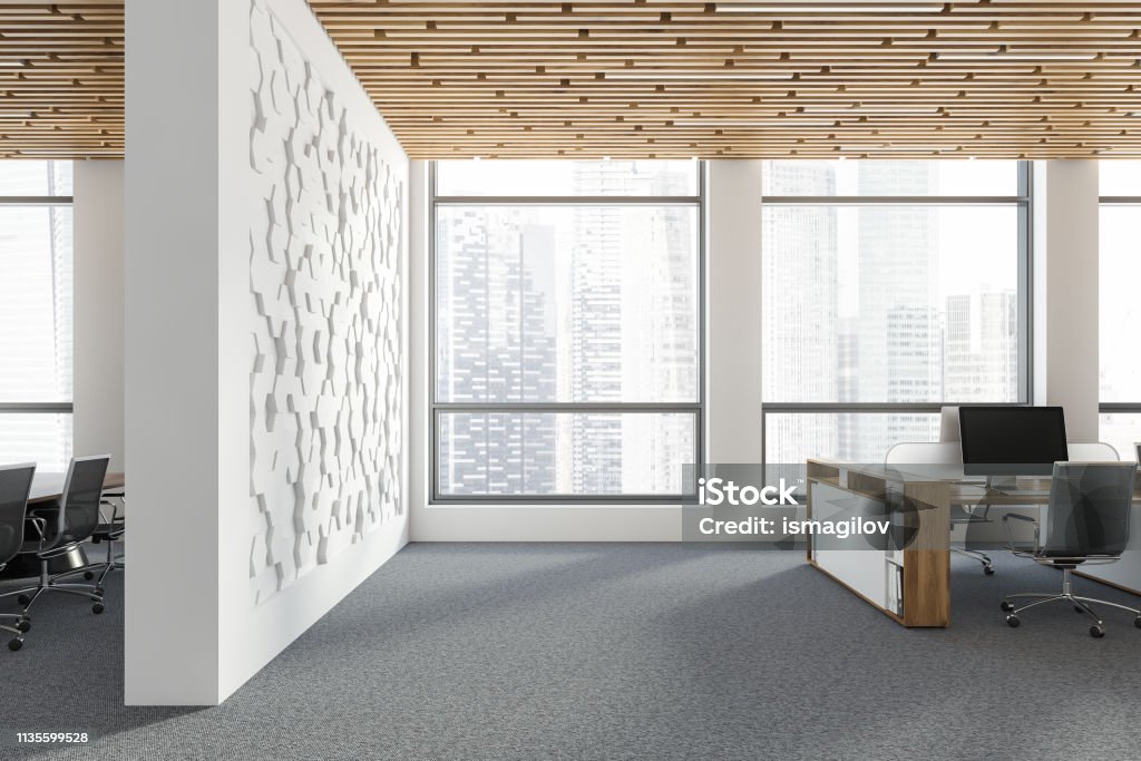 Patterned Offices Hexagonal Pattern Office And Meeting Room Stock Photo - Download Image ...