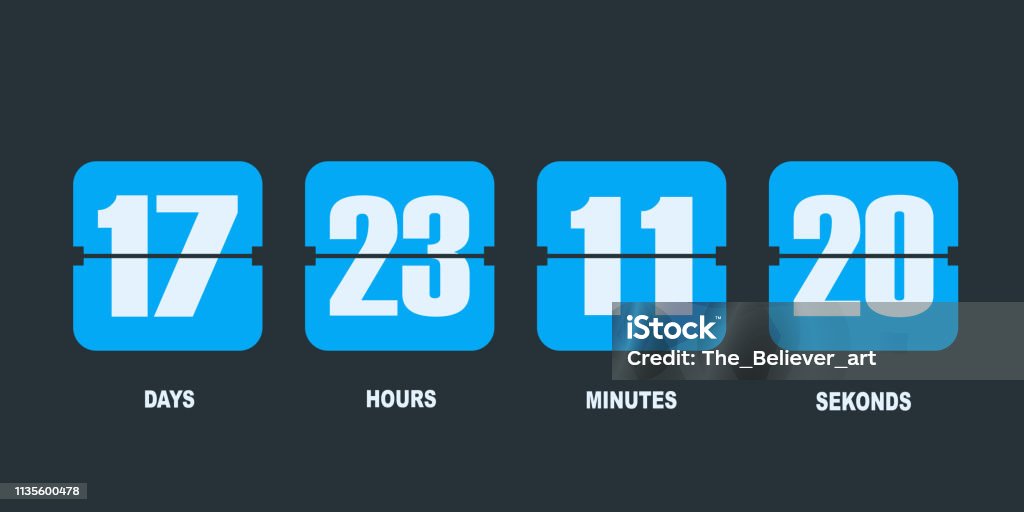 Flip Countdown Timer Flip Countdown Clock Counter Timer Stock Illustration - Download Image ...