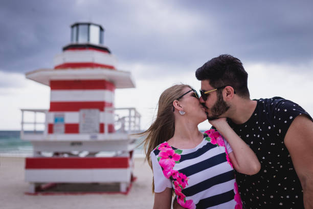 istock Couple having fun in Miami 1135603630