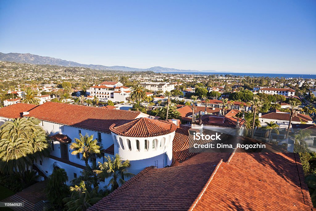High shot of Santa Monica town homes Santa Barbara city, California Built Structure Stock Photo