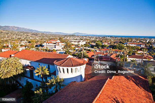 High Shot Of Santa Monica Town Homes Stock Photo - Download Image Now - Built Structure, California, Catholicism