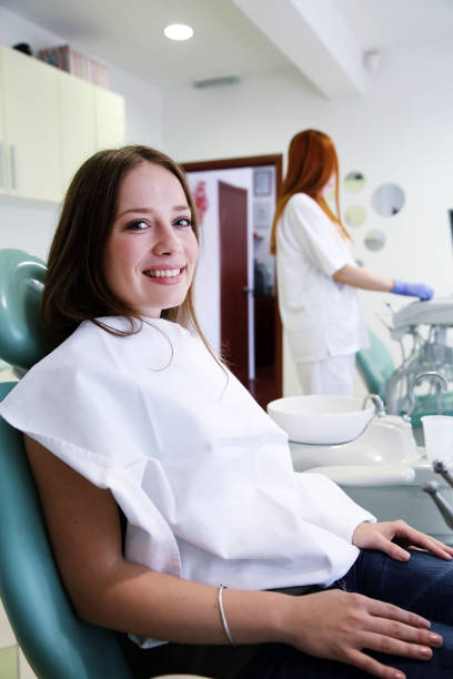 istock Young Woman at the Dentist 1135605871