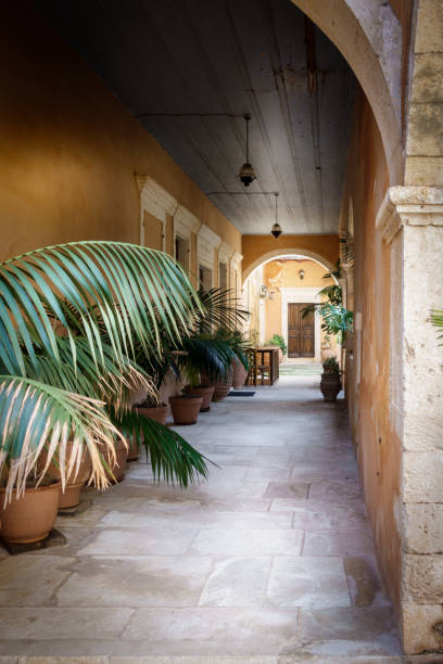 istock Passageway in porch Crete Greece Europe 1135610674
