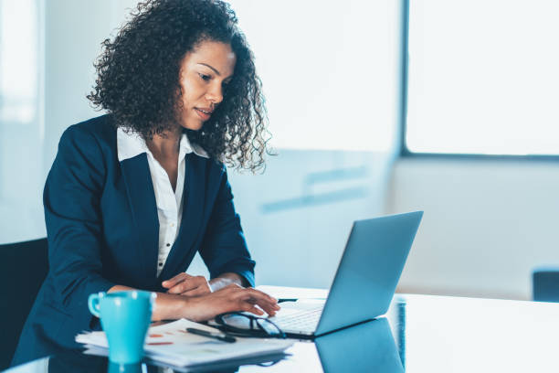 istock Businesswoman working in the office 1135612199