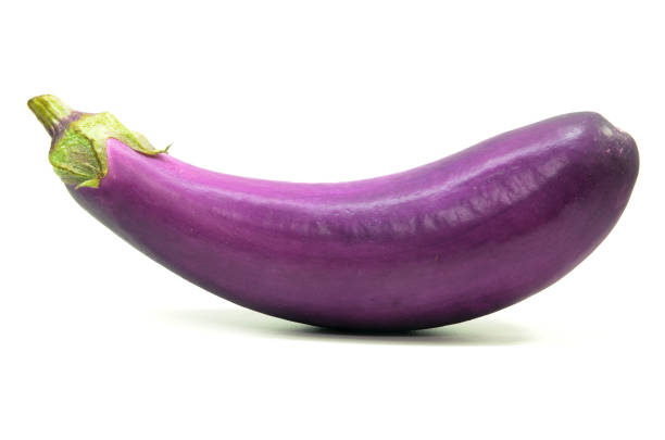 Eggplant or aubergine isolated on white background